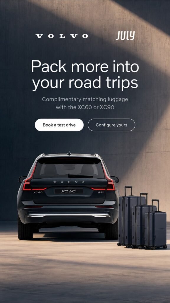 Complimentary matching luggage with the VOLVO XC60 or XC90